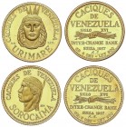 WORLD COINS: VENEZUELA
Venezuela
Lote 2 monedas (20 Bolívares). 1957. 5,92 y 5,94 grs. AU. Caciques de Venezuela, Sorocaima y Urimare. X-MB90, MB101...