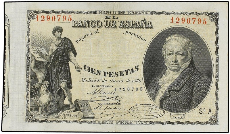 SPANISH BANK NOTES: BANCO DE ESPAÑA
Spanish Banknotes
100 Pesetas. 1 Junio 188...