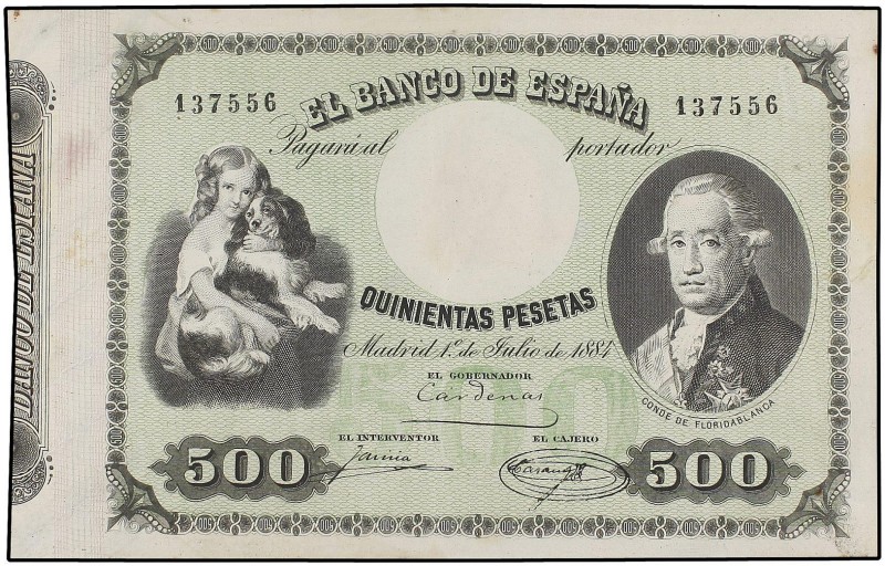 SPANISH BANK NOTES: BANCO DE ESPAÑA
Spanish Banknotes
500 Pesetas. 1 Julio 188...