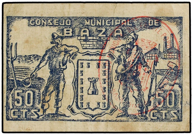 PAPER MONEY OF THE CIVIL WAR: ANDALUCÍA
Andalucia
50 Céntimos. Agosto 1937. C....