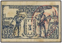PAPER MONEY OF THE CIVIL WAR: ANDALUCÍA
Andalucia
50 Céntimos. Agosto 1937. C.M de BAZA (Granada). Algo sucio. Mont-242B; RGH-904. MBC.