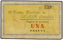 PAPER MONEY OF THE CIVIL WAR: ANDALUCÍA
Andalucia
1 Peseta. Octubre 1937. C.M. de GALERA (Granada). II Emisión. MUY ESCASO. Mont-690D; RGH-2598. MBC...