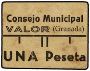 PAPER MONEY OF THE CIVIL WAR: ANDALUCÍA
Andalucia
1 Peseta. C.M. de VALOR (Granada). (Algo sucio). MUY RARO. Mont-No cat.; RGH-5409. MBC+.