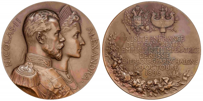 WORLD COINS: RUSSIA
Medalla. Octubre 1896. FRANCIA. VISITA A FRANCIA DEL ZAR NI...