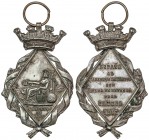 SPANISH DECORATIONS
Campaña de Cuba. 1873. Metal blanco. Con corona y anilla. PG-744. EBC.