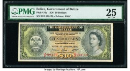 Belize Government of Belize 10 Dollars 1.1.1976 Pick 36c PMG Very Fine 25. 

HID09801242017