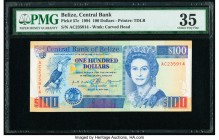Belize Central Bank 100 Dollars 1.5.1994 Pick 57c PMG Choice Very Fine 35. 

HID09801242017