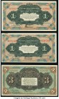 China Russo-Asiatic Bank, Harbin 1 (2); 3 Rubles 1917 Pick S474a (2); S475a Very Fine or Better. One Pick S474a example has minor ink writing on its b...