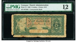 Curacao De Curacaosche Bank 5 Gulden 1930 Pick 15 PMG Fine 12. Edge damage.

HID09801242017