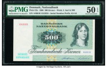 Denmark National Bank 500 Kroner 1980 Pick 52c PMG About Uncirculated 50 EPQ. 

HID09801242017