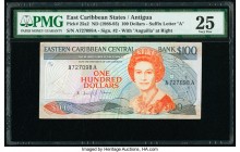East Caribbean States Central Bank, Antigua 100 Dollars ND (1988-93) Pick 25a2 PMG Very Fine 25. As made ink.

HID09801242017