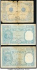 France Banque de France 20 Francs 23.5.1912; 31.8.1916; 4.4.1918 Pick 68; 74 (2) Good-Very Good. Edge splits and tears; stains.

HID09801242017