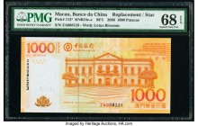 Macau Banco Da China 1000 Patacas 8.8.2008 Pick 113* KNB18 Replacement PMG Superb Gem Unc 68 EPQ. 

HID09801242017