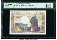 Mali Banque Centrale du Mali 1000 Francs ND (1970-84) Pick 13c PMG Gem Uncirculated 66 EPQ. 

HID09801242017