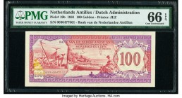 Netherlands Antilles Bank van de Nederlandse Antillen 100 Gulden 9.12.1981 Pick 19b PMG Gem Uncirculated 66 EPQ. 

HID09801242017