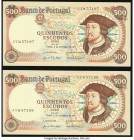 Portugal Banco de Portugal 500 Escudos 6.9.1979 Pick 17 Two Consecutive Examples Crisp Uncirculated. Paper clip indentation.

HID09801242017