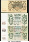 Russia State Credit Notes 100; 500 Rubles 1912 (ND 1912-17) Pick 13; 14 Very Fine- About Uncirculated. 

HID09801242017