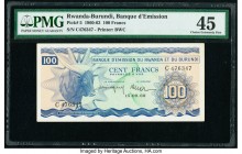Rwanda-Burundi Banque d'Emission du Rwanda et du Burundi 100 Francs 15.9.1960 Pick 5 PMG Choice Extremely Fine 45. 

HID09801242017