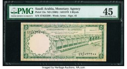 Saudi Arabia Monetary Agency 5 Riyals ND (1968) / AH1379 Pick 12a PMG Choice Extremely Fine 45. 

HID09801242017