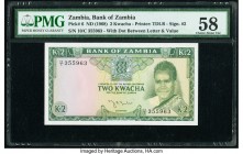 Zambia Bank of Zambia 2 Kwacha ND (1968) Pick 6 PMG Choice About UNC 58. 

HID09801242017