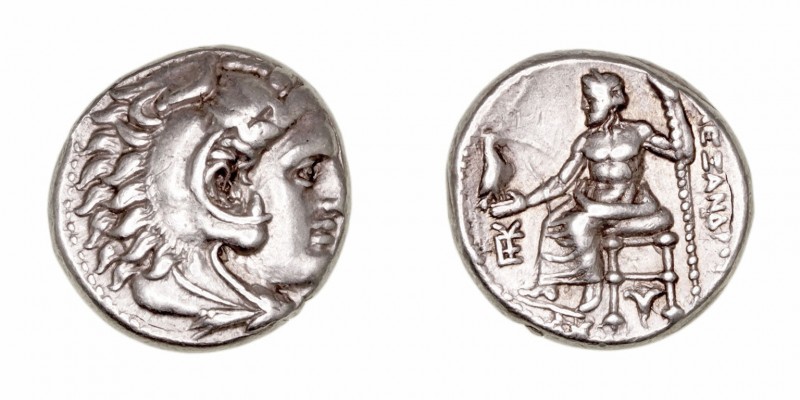 Reino Macedonio
Alejandro Magno
Dracma. AR. Traelium. (336-323 a.C.). A/Cabeza...