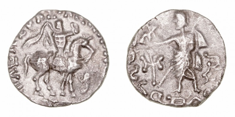Reino de Baktria e Indo-Griegos
Hemidracma. AR. (Siglo I a.C.). 1.96g. GC.7546 ...