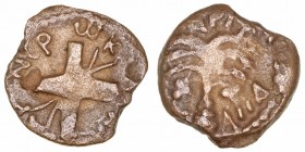 Judea
Antonio Felix
Prutah. AE. (52-59 d.C.). Acuñaciones de los Procuradores Romanos (Año 14). 2.02g. Hending 652. MBC-/BC+.