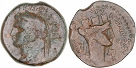 Domiciano
AE-26. Laodicea. R/Cabeza torreada de Tyche a der. 10.45g. GIC.873. BC/MBC.