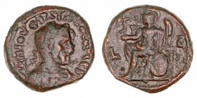 Diocleciano
Tetradracma. AE. Alejandría. R/Deidad sentada a izq., a los lados L-B (año 2). 10.27g. GIC.4785. MBC-.