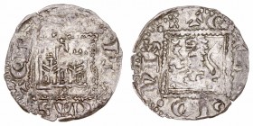 Corona Castellano Leonesa
Alfonso XI
Noven. VE. Burgos. Con B bajo el castillo y creciente hacia arriba y aspa delante del león. 0.60g. AB.355.4. Mu...