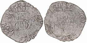 Corona Castellano Leonesa
Enrique II
Real de vellón. VE. Burgos. Con tres roeles y B. 2.12g. AB.416. BC.