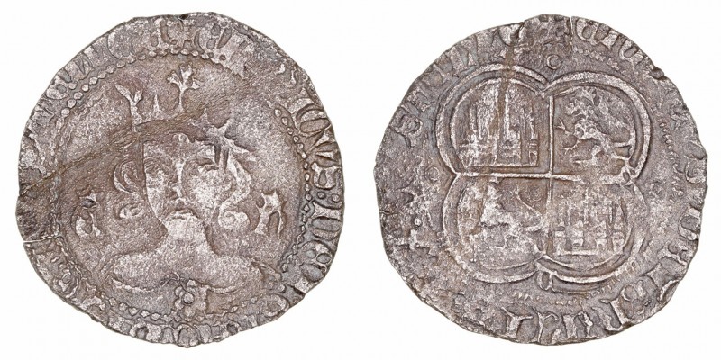 Corona Castellano Leonesa
Enrique II
Real de vellón. VE. Córdoba. Con E y N co...