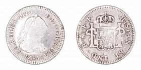 Carlos III
1/2 Real. AR. Méjico FF. 1781. 1.65g. Cal.1773. BC+.