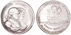 Carlos IV
Medalla. AR. 1789. Proclamación en Soria (módulo 1 Real). 3.43g. H.50. BC+.