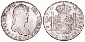 Fernando VII
8 Reales. AR. Potosí JL. 1825. 26.82g. Cal.618. Suave y bonita pátina. Escasa así. EBC-/MBC+.