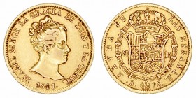 Isabel II
80 Reales. AV. Barcelona PS. 1841. 6.74g. Cal.58. MBC-.