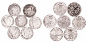 Isabel II
Real. AR. Lote de 7 monedas. 1838 y 1859 (3) Madrid