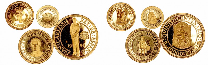 Juan Carlos I
AV. 1990. Quinto Centenario. Serie de 4 valores. 5000, 10000, 200...