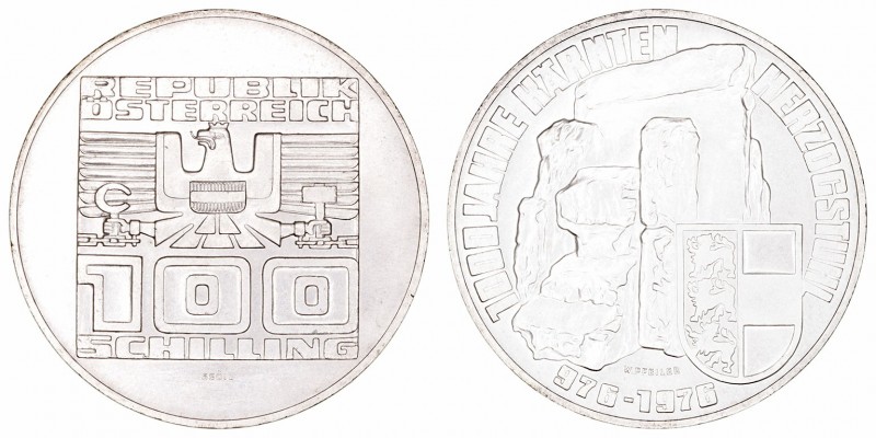 Austria 
100 Schilling. AR. 1976. 24.09g. KM.2931. EBC+.