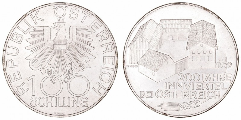 Austria 
100 Schilling. AR. 1979. 24.00g. KM.2945. EBC.