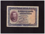 Banco de España
25 Pesetas. 12 octubre 1926. Serie A. ED.325a. BC+.
