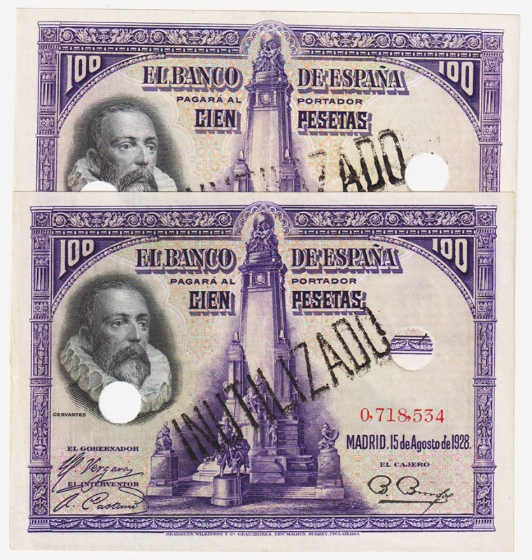 Guerra Civil-Zona Republicana, Banco de España
100 Pesetas. 15 agosto 1928. Sin...