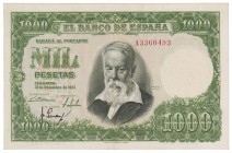 Estado Español, Banco de España
1000 Pesetas. 31 diciembre 1951. Serie A. ED.463a. Planchado. (EBC-).