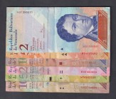 Billetes extranjeros
Venezuela. Lote de 6 billetes. 2, 5, 10, 20, 50 y 100 Bolívares. MBC+ a BC-.