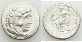 MACEDONIAN KINGDOM. Alexander III the Great (336-323 BC). AR tetradrachm (27mm, 16.18 gm, 2h). XF, porosity. Lifetime issue of Cilicia, Myriandrus, ca...