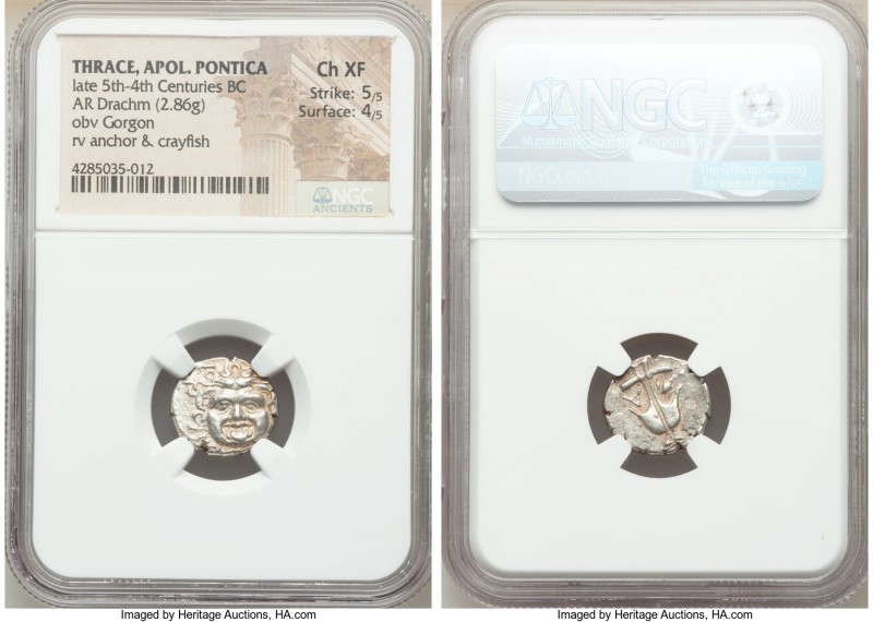 THRACE. Apollonia Pontica. Ca. Late 5th-4th centuries BC. AR drachm (15mm, 2.86 ...