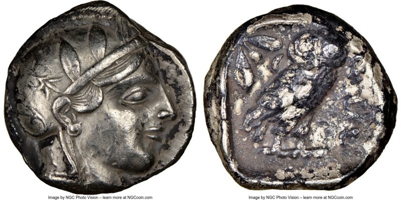 ATTICA. Athens. Ca. 440-404 BC. AR tetradrachm (23mm, 17.06 gm, 5h). NGC XF 5/5 ...