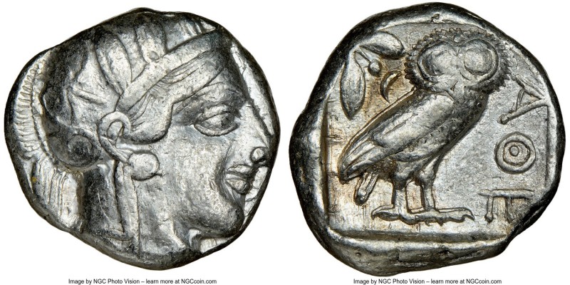 ATTICA. Athens. Ca. 440-404 BC. AR tetradrachm (24mm, 17.17 gm, 7h). NGC VF 4/5 ...