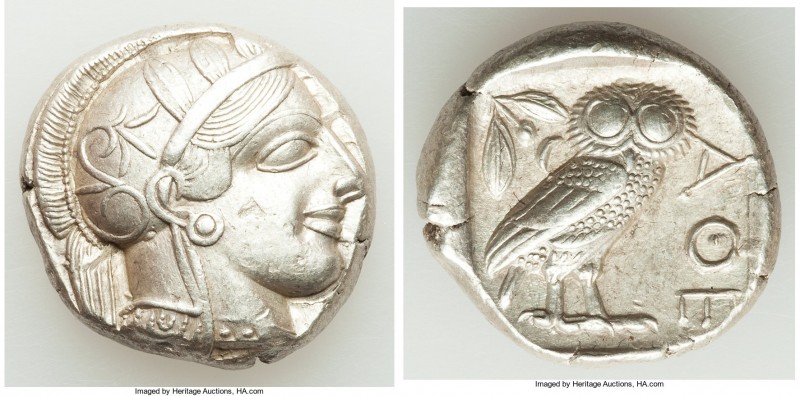 ATTICA. Athens. Ca. 440-404 BC. AR tetradrachm (24mm, 17.20 gm, 9h). XF. Mid-mas...