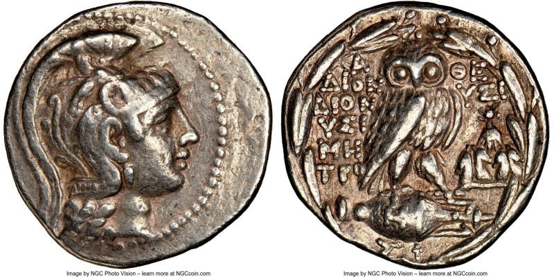 ATTICA. Athens. 2nd-1st centuries BC. AR tetradrachm (29mm, 16.78 gm, 11h). NGC ...